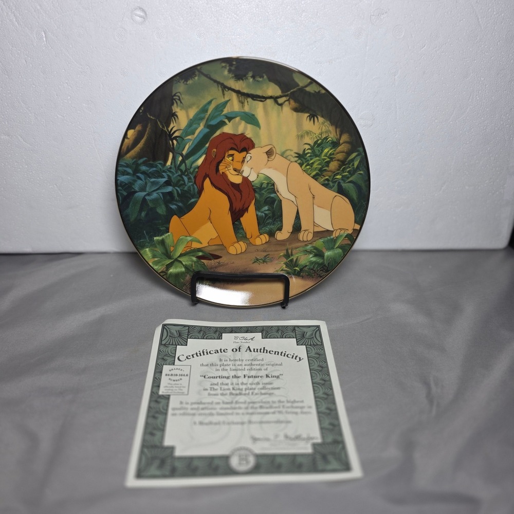 Disney Bradford Exchange The Lion King Courting the Future King COA